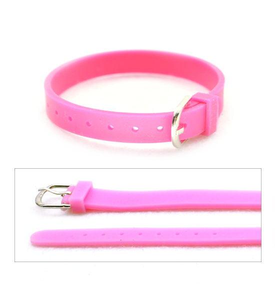 Silicone bracelet (1 pc) 8 mm width. - Rosa